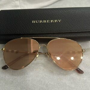 Burberry rose gold sunglasses